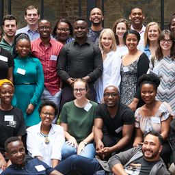 Group photo of MRF scholars, with some sitting and others standing